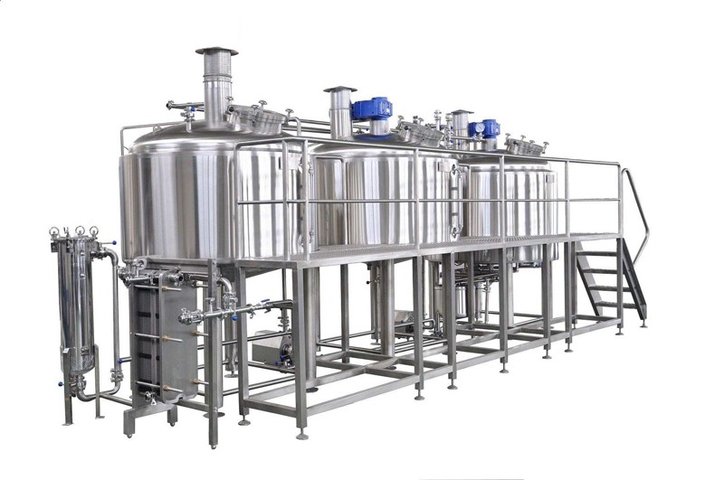 1000L 3 vessel brewhouse with steam heating 