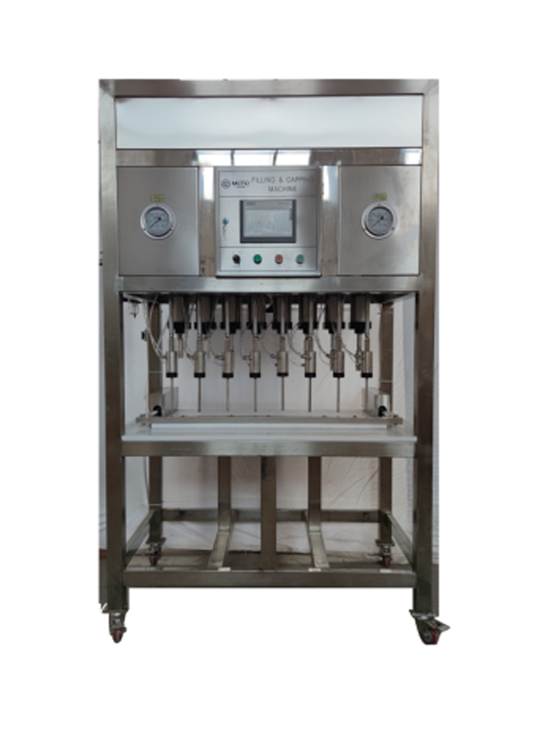Bottle capping and filling machine 