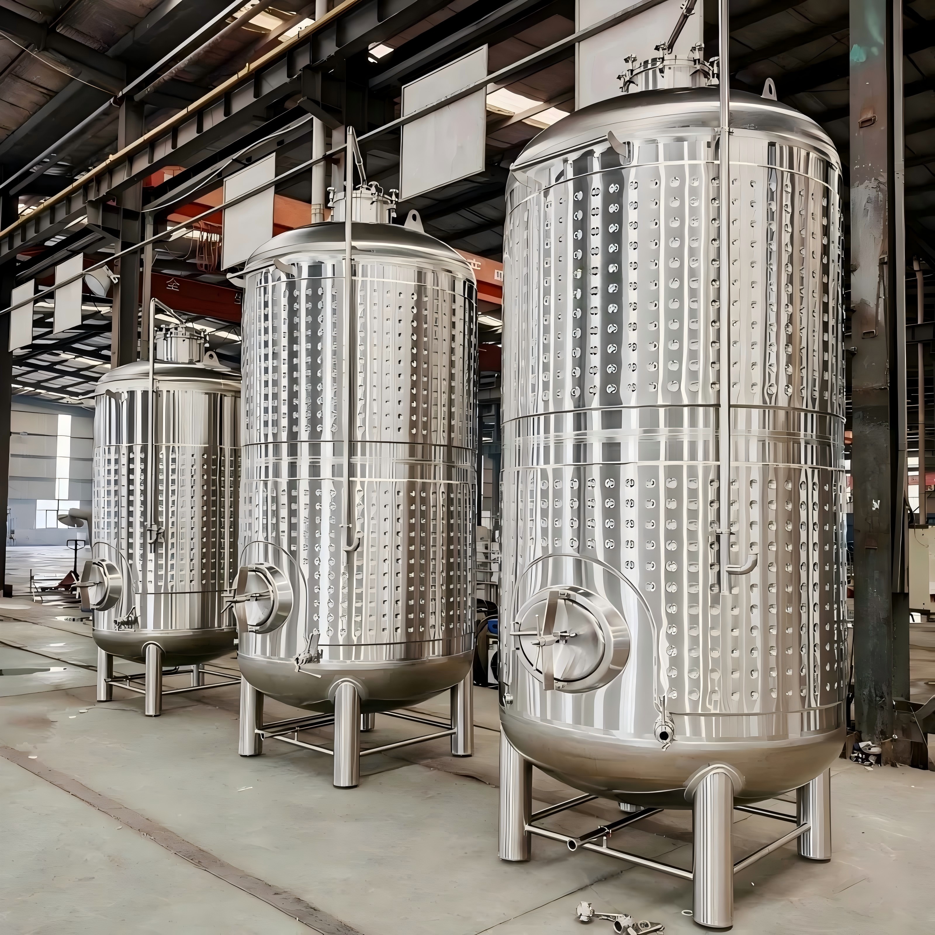 Sparkling wine pressure tanks 