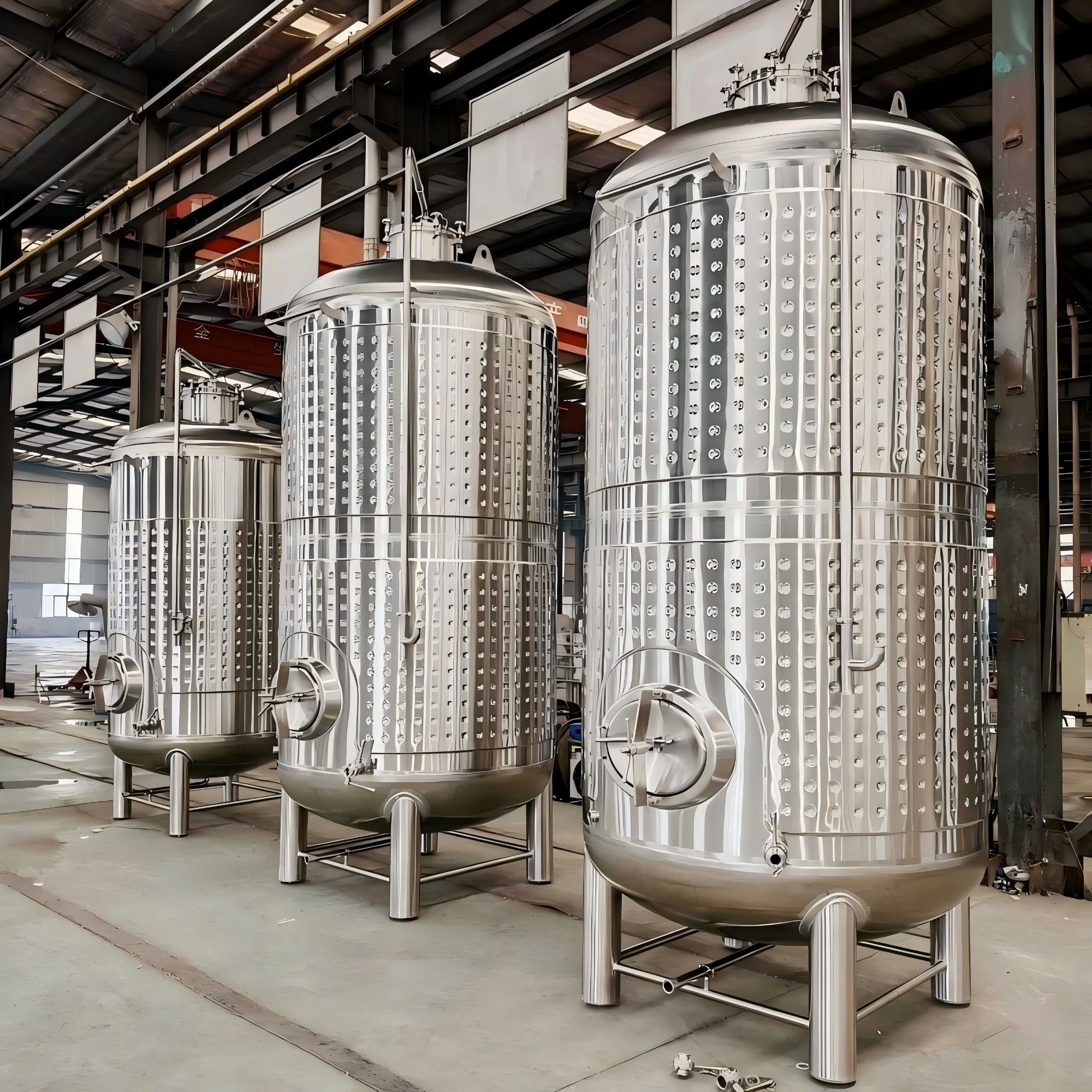 Sparkling wine pressure tanks 